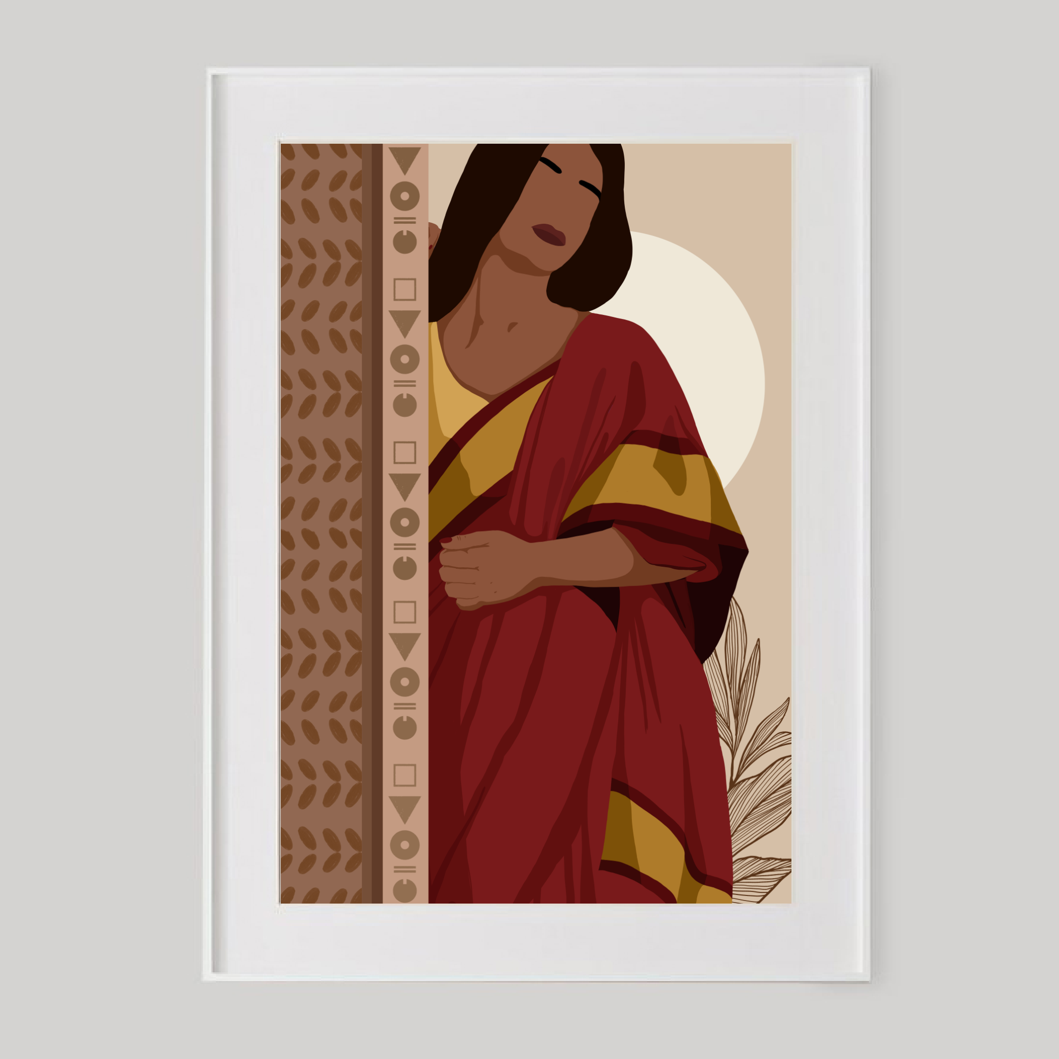 Indian Art, Indian Woman Art, Indian Wall Art, South Asian Art, Tamil, Asian Art