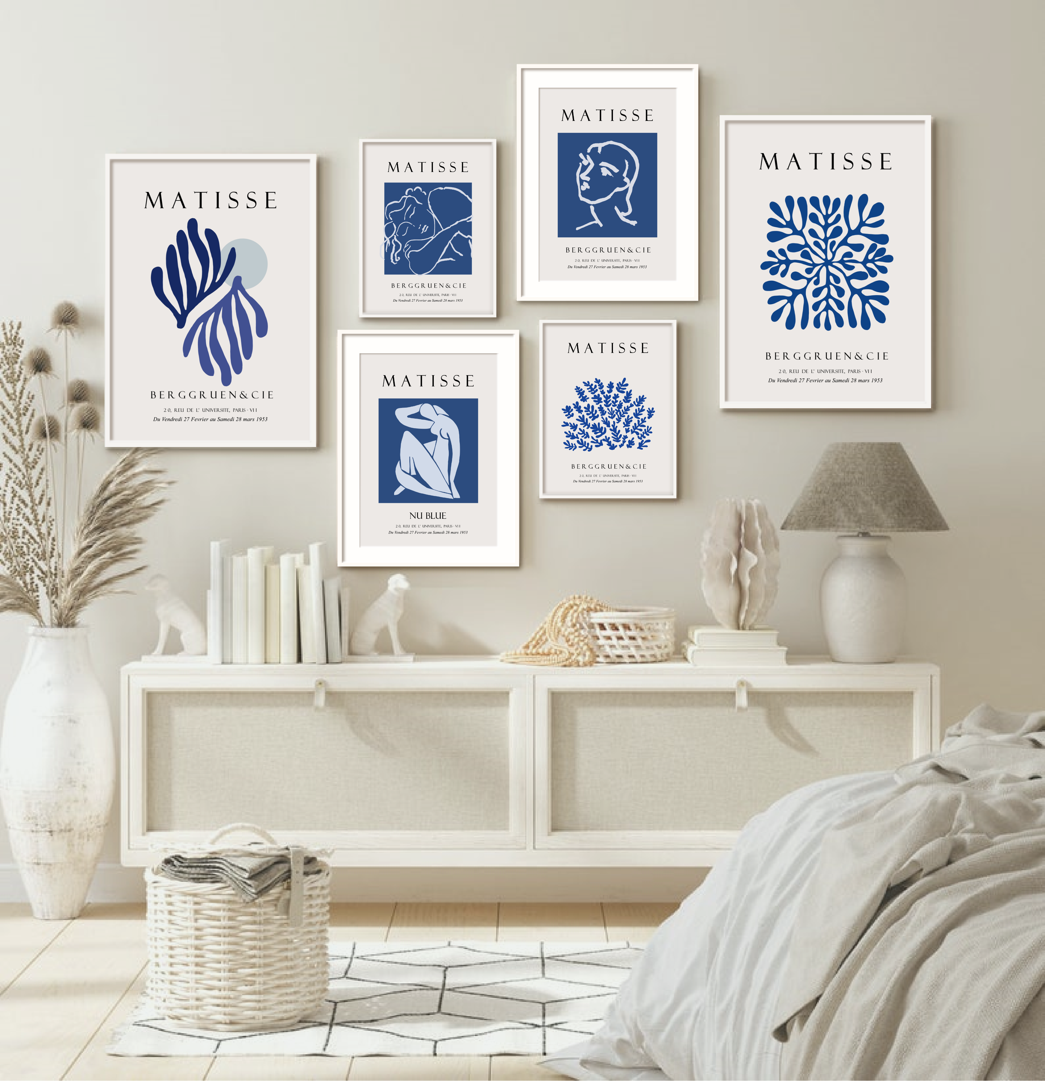 Matisse Print Set of 6 Abstract Printable Wall Art Matisse Exhibition Poster