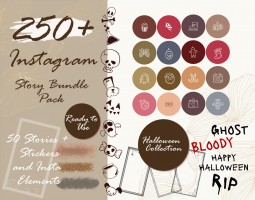 250+ Halloween Instagram highlight story bundle pack, Complete Halloween story pack