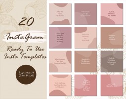 Instagram Post Templates - Ready To Use Motivational Quotes, Neutral Colors