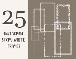 25 Instagram story white frames, free download, PNG files from FrappyPie