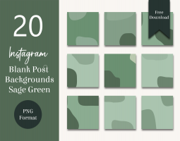 20 Instagram post sage green blank backgrounds free download