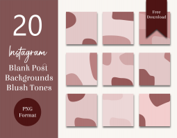 20 Instagram post Blush blank backgrounds free download