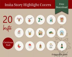 15 Christmas Instagram Highlight Icons, Instagram Highlight Cover, Free Download