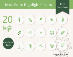 15 Leaf hand drawn Instagram Highlight Icons, Free Download