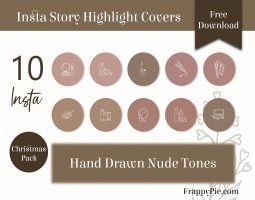 10 Make-up hand drawn Instagram Highlight Icons, Free Download